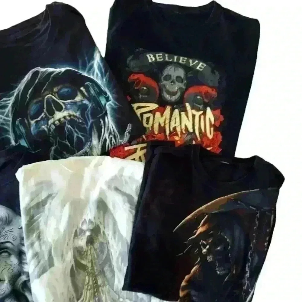 Lot of 7 Goth Grunge Cut-Off T's